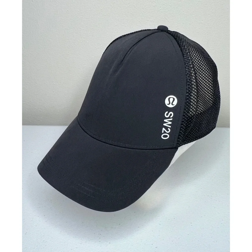 Lululemon SW20 Hat Cap Snap Back Mens Unisex Adjustable OS Black Running Active
